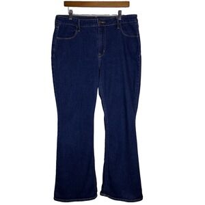 Old Navy Woman's Wow Flare Highrise Jeans‎ Size 16 Blue Western Cowgirl Stretch